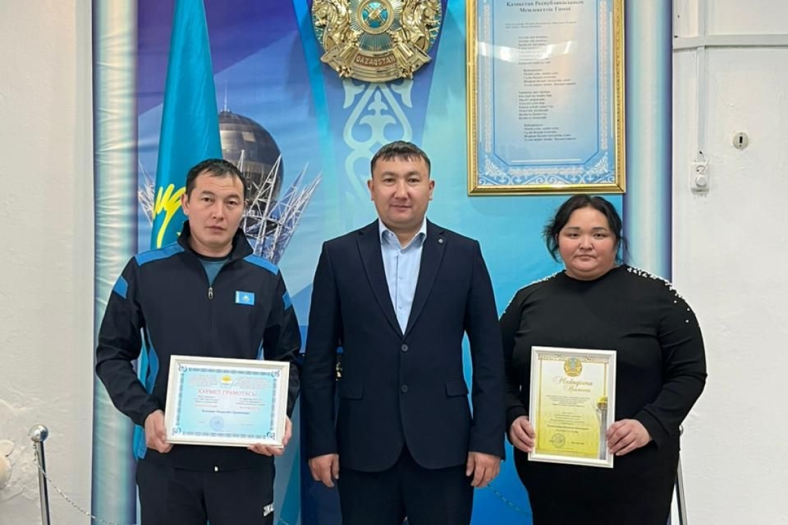 Қазақстан Республикасы Тәуелсіздігі күні қарсаңында кәсіподақ ұйымы тарапынан Молдахметова Жулдузай Конуспаевна мен Қызыров Наурызбек Ережепұлына олардың еңбегі, белсенді ұстанымы және ортақ іске қосқан үлесі үшін алғыс грамоталары салтанатты түрде табыс 